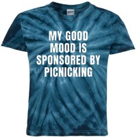 Quote My Good Mood Is Sponsored By Picnicking Chess Funny Saying Gift Kids Tie-Dye T-Shirt