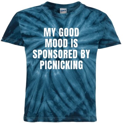 Quote My Good Mood Is Sponsored By Picnicking Chess Funny Saying Gift Kids Tie-Dye T-Shirt