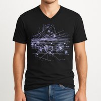 Quantum Mechanics Higgs Boson LHC Particle Physics Scientist V-Neck T-Shirt