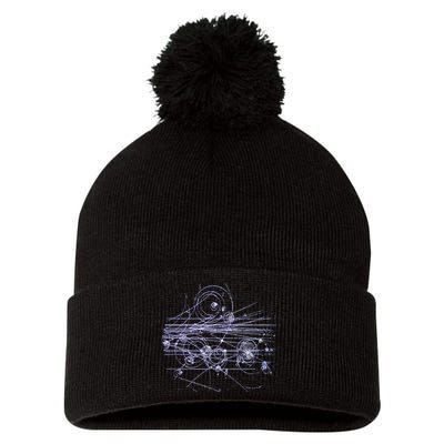 Quantum Mechanics Higgs Boson LHC Particle Physics Scientist Pom Pom 12in Knit Beanie