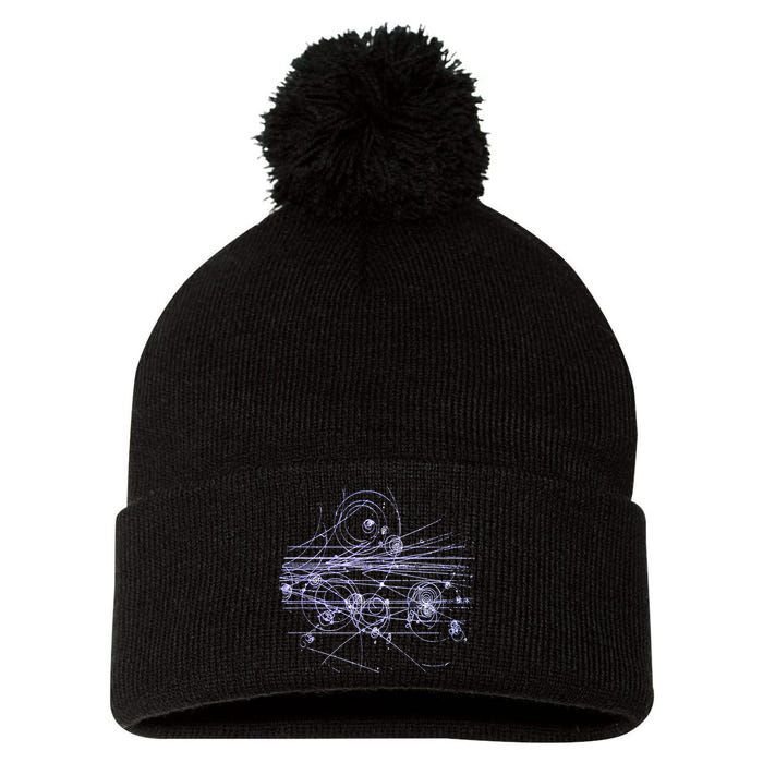 Quantum Mechanics Higgs Boson LHC Particle Physics Scientist Pom Pom 12in Knit Beanie