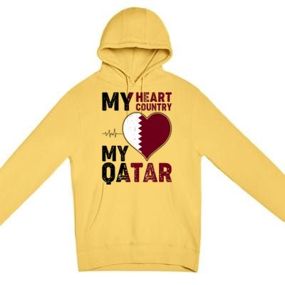 Qatar My Heart My Country Premium Pullover Hoodie