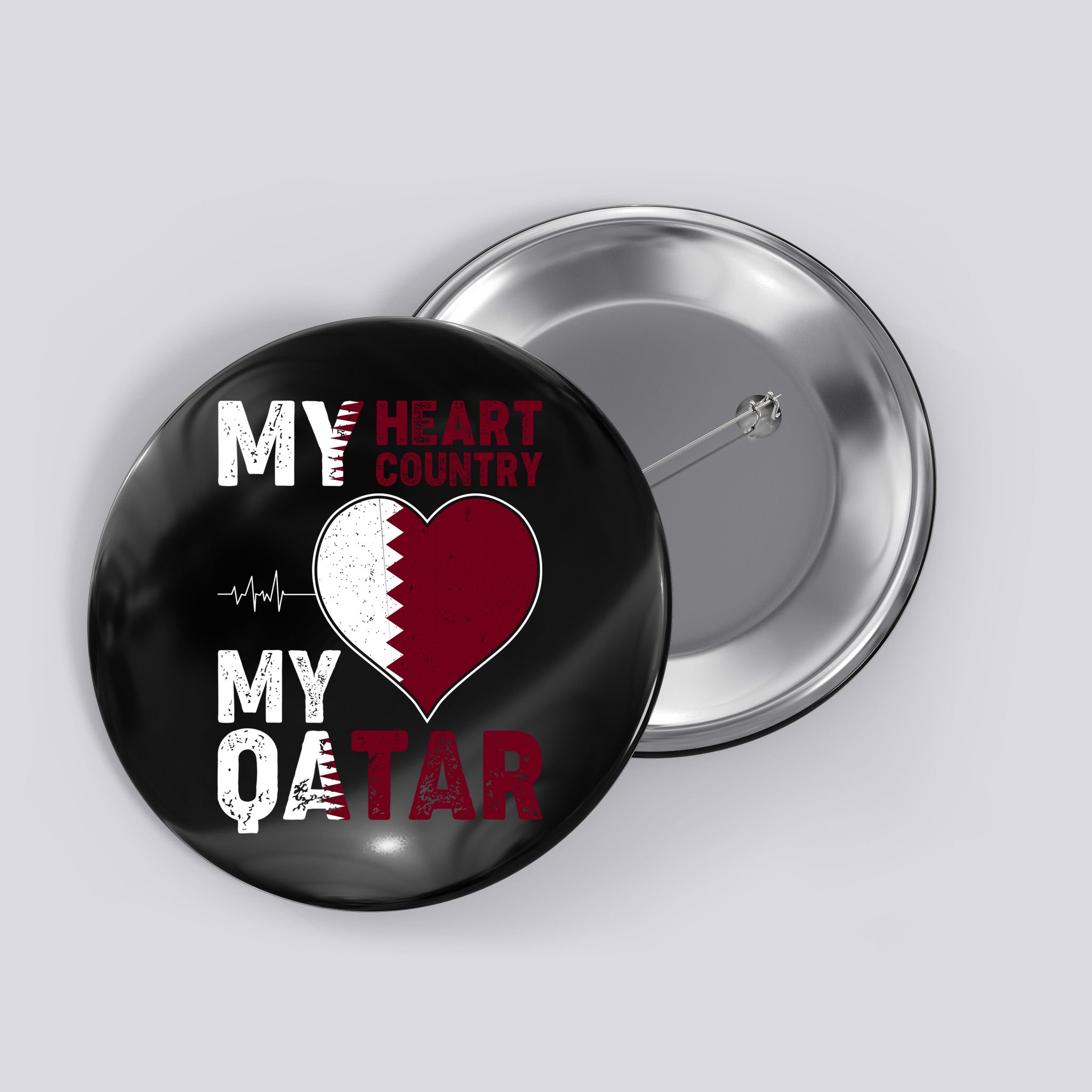 Qatar My Heart My Country Button