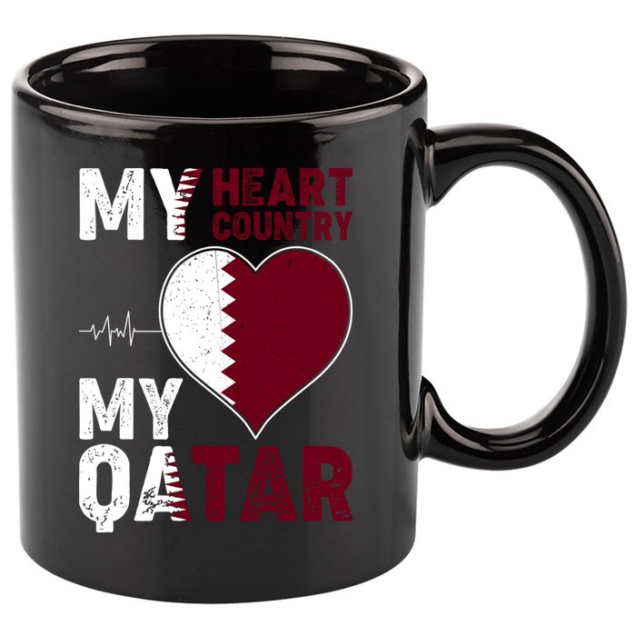 Qatar My Heart My Country 11oz C Handle Ceramic Mug
