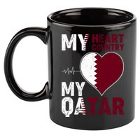 Qatar My Heart My Country 11oz C Handle Ceramic Mug