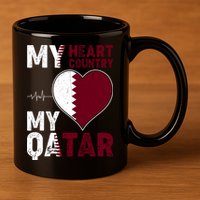 Qatar My Heart My Country 11oz C Handle Ceramic Mug