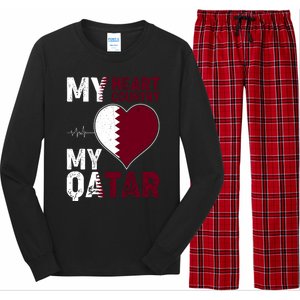 Qatar My Heart My Country Long Sleeve Pajama Set