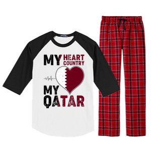 Qatar My Heart My Country Raglan Sleeve Pajama Set