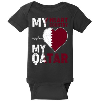 Qatar My Heart My Country Baby Bodysuit