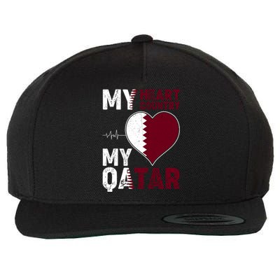 Qatar My Heart My Country Wool Snapback Cap