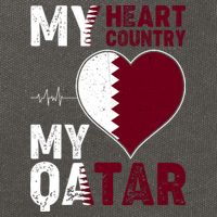 Qatar My Heart My Country Cotton Canvas Backpack