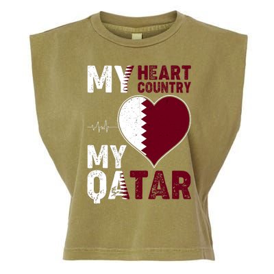 Qatar My Heart My Country Garment-Dyed Women's Muscle Tee