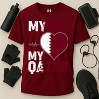 Qatar My Heart My Country Cooling Performance Crew T-Shirt