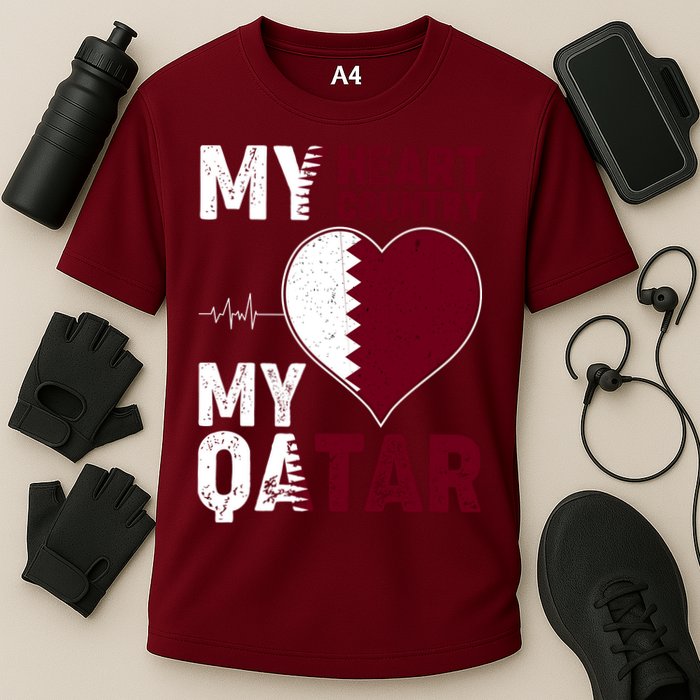 Qatar My Heart My Country Cooling Performance Crew T-Shirt