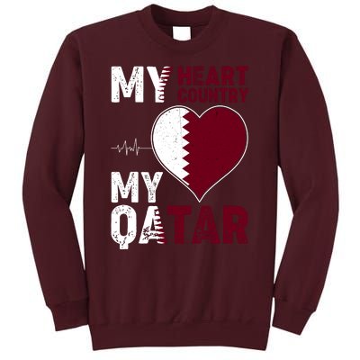 Qatar My Heart My Country Tall Sweatshirt