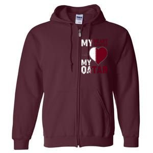 Qatar My Heart My Country Full Zip Hoodie