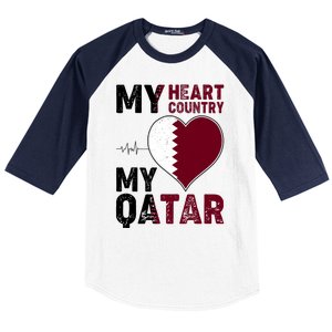 Qatar My Heart My Country Baseball Sleeve Shirt