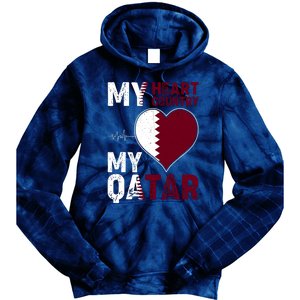 Qatar My Heart My Country Tie Dye Hoodie