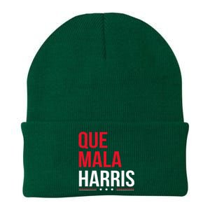 Que Mala Harris Anti Kamala Harris Joe Biden Border Protest Knit Cap Winter Beanie