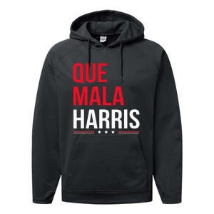 Que Mala Harris Anti Kamala Harris Joe Biden Border Protest Performance Fleece Hoodie