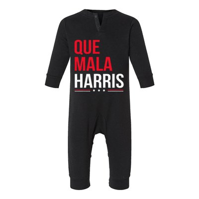 Que Mala Harris Anti Kamala Harris Joe Biden Border Protest Infant Fleece One Piece