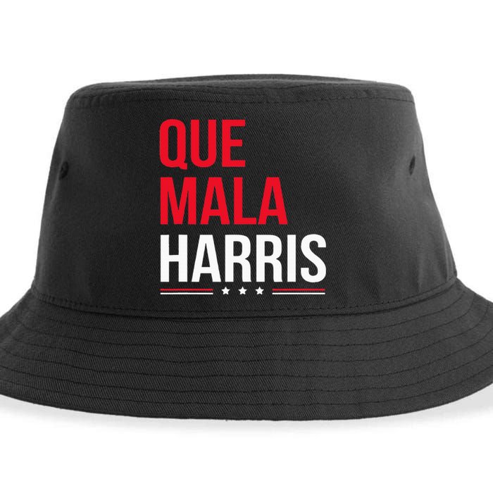 Que Mala Harris Anti Kamala Harris Joe Biden Border Protest Sustainable Bucket Hat