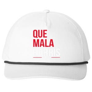 Que Mala Harris Anti Kamala Harris Joe Biden Border Protest Snapback Five-Panel Rope Hat