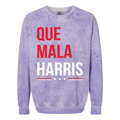 Que Mala Harris Anti Kamala Harris Joe Biden Border Protest Colorblast Crewneck Sweatshirt