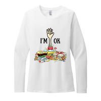 Quilting Machine Im Ok Funny Womens CVC Long Sleeve Shirt