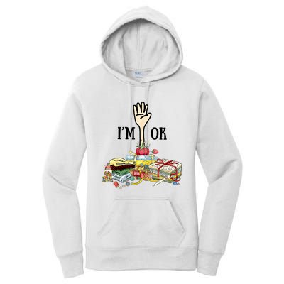 Quilting Machine Im Ok Funny Women's Pullover Hoodie