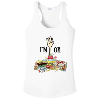 Quilting Machine Im Ok Funny Ladies PosiCharge Competitor Racerback Tank