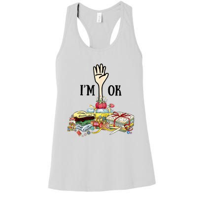 Quilting Machine Im Ok Funny Women's Racerback Tank