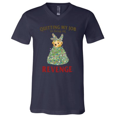 Quitting My Job To Focus On Revenge V-Neck T-Shirt