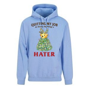 Quitting My Job To Focus On Being A Hater Unisex Surf Hoodie