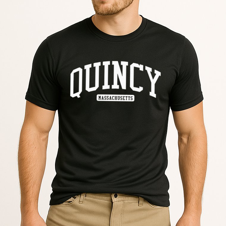 Quincy Massachusetts Ma College Style Cooling Performance Crew T-Shirt