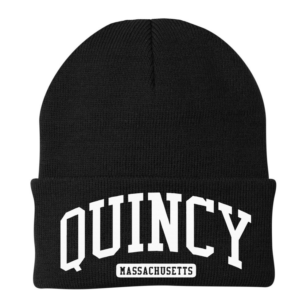 Quincy Massachusetts Ma College Style Beanie