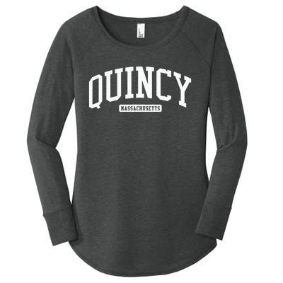 Quincy Massachusetts Ma College Style Women's Perfect Tri Tunic Long Sleeve Shirt