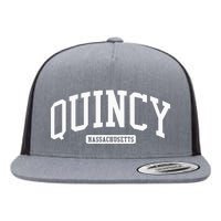 Quincy Massachusetts Ma College Style Flat Bill Trucker Hat