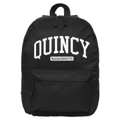 Quincy Massachusetts Ma College Style 16 in Basic Backpack