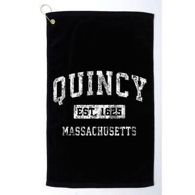 Quincy Massachusetts Ma Vintage Established Golf Towel