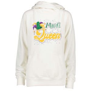 Queen Masquerade Party Costume Gift Mardi Gras Gift Womens Funnel Neck Pullover Hood