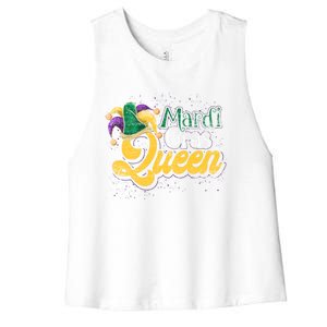 Queen Masquerade Party Costume Gift Mardi Gras Gift Women's Racerback Cropped Tank