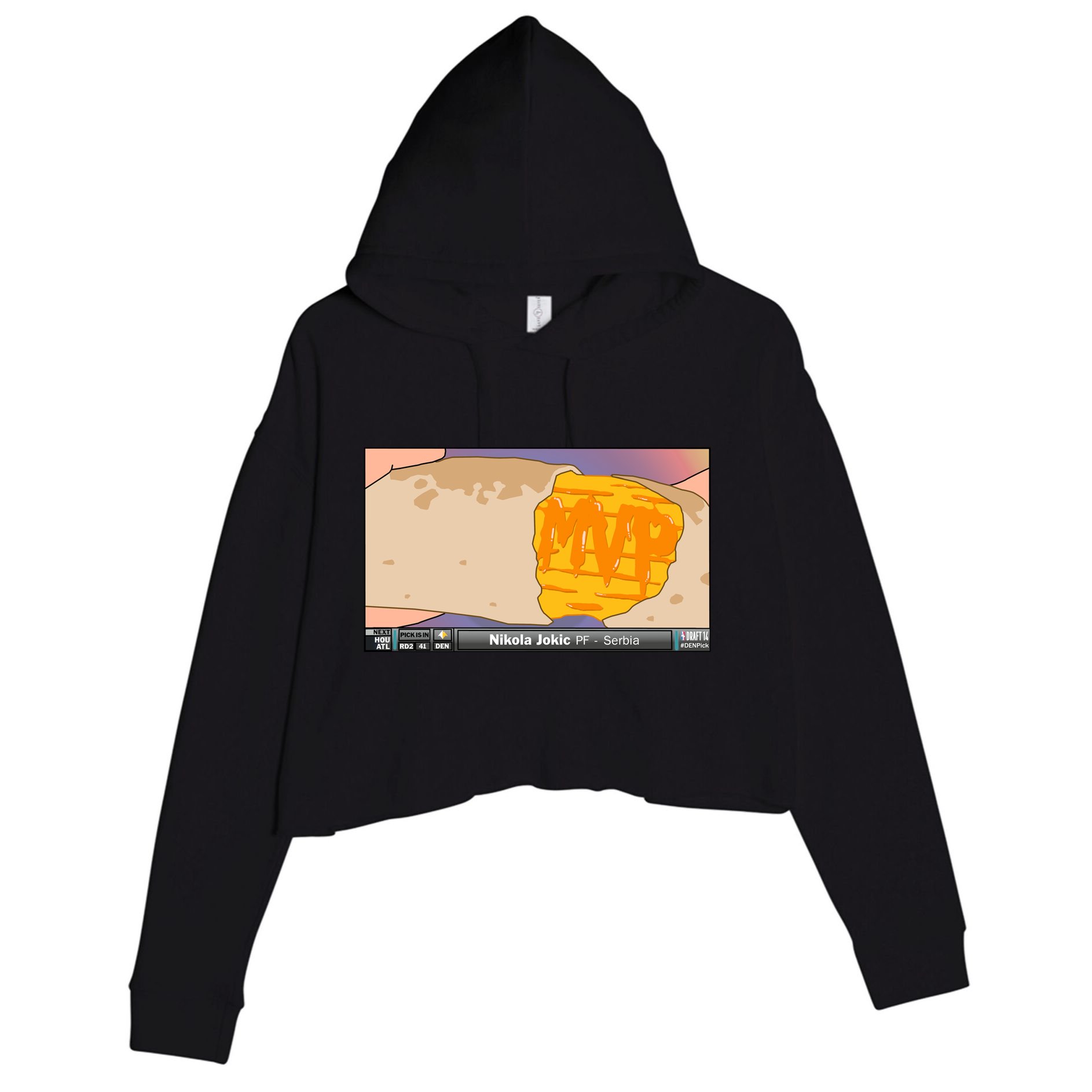 Quesarito Mvp Crop Fleece Hoodie