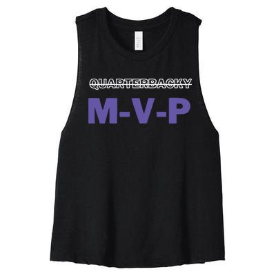 Quarterbacky Mvp Women's Racerback Cropped Tank