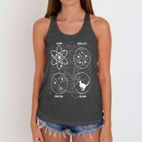 Quantum Mechanics String Theory  Physicist Science Lover Women's Knotted Racerback Tank