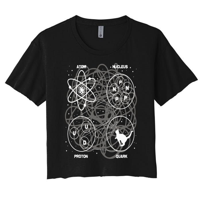 Quantum Mechanics String Theory  Physicist Science Lover Women's Crop Top Tee