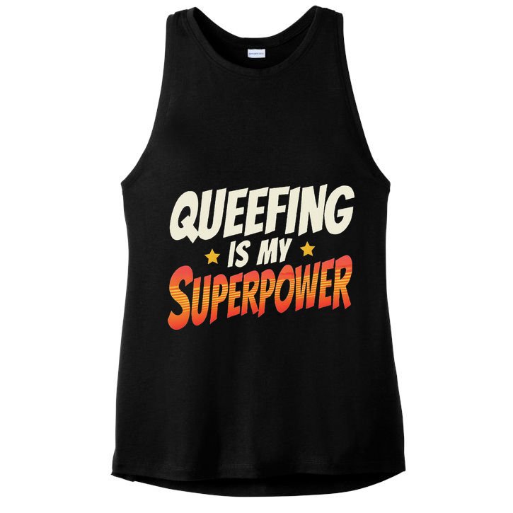 QueefingS My Superpower Queefed Embarrassing Raunchy Humor Ladies PosiCharge Tri-Blend Wicking Tank