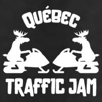 Quebec Moose Snowmobile Traffic Jam For Rider Gift 11oz C Handle Ceramic Mug