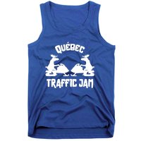 Quebec Moose Snowmobile Traffic Jam For Rider Gift Tank Top