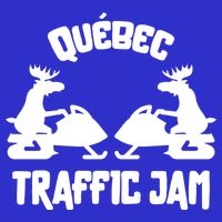 Quebec Moose Snowmobile Traffic Jam For Rider Gift Kids Sweatshirt